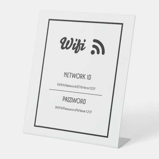 ビジネス向けWifi署名 台座サイン (正面)