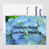 ビジネス四半期ミーティング招待状カード カスタム 招待状 (正面/裏面)