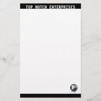 ビジネス固定型の白黒 便箋