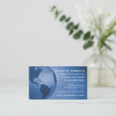 ビジネス国際的アメリカズブルーグローバル 名刺 (スタンド正面)
