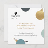 ビジネス国際的クリスマスカードボーブル シーズンカード (裏面)