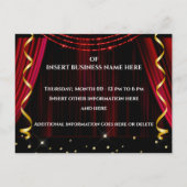 ビジネス大開き赤幕VIPレッドカーペット 案内ポストカード (裏面)