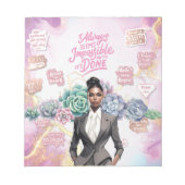 ビジネス女性の成功とエンパワーメント ノートパッド (正面)