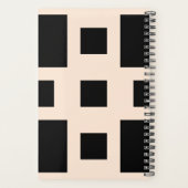 ビジネス女性フォト赤面ピンクと黒の幾何学的 プランナー手帳 (裏面)