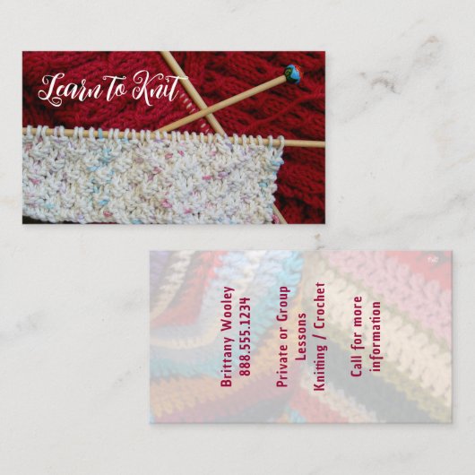 ビジネス学カードテンプレートを編み込む 名刺 (正面/裏面)