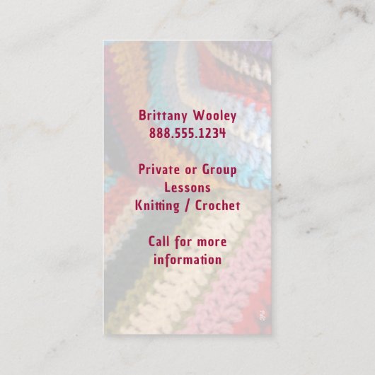 ビジネス学カードテンプレートを編み込む 名刺 (裏面)