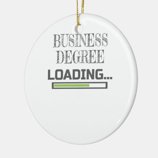 ビジネス学位ローディングビジネススクール専攻のギフト セラミックオーナメント (左)