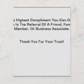 ビジネス実在エステートオープンハウスフライヤー チラシ (裏面)