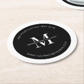 ビジネス実在ロゴ不動産企業のイベント ラウンドペーパーコースター (アングル)