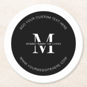 ビジネス実在ロゴ不動産企業のイベント ラウンドペーパーコースター (正面)