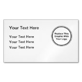 ビジネス専門のロゴのデザイン マグネット名刺 (正面)