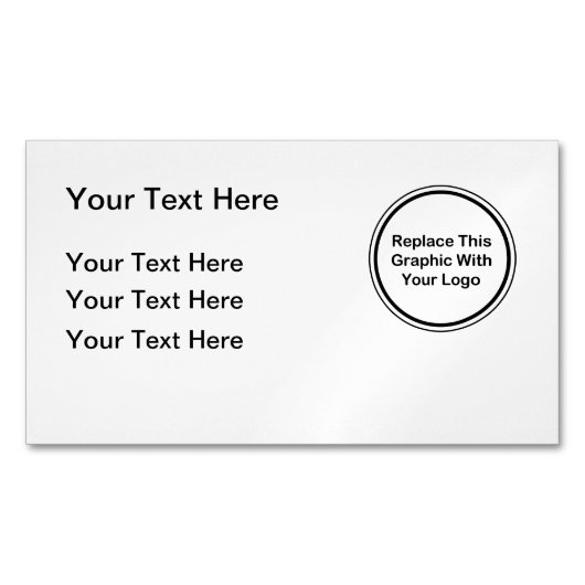 ビジネス専門のロゴのデザイン マグネット名刺 (正面)