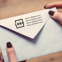 ビジネス差出人住所カスタムロゴ