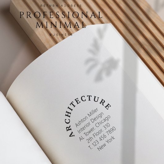 ビジネス差出人住所プロフェッショナル ミニマル ラバースタンプ