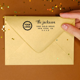 ビジネス差出人住所 |プロフェッショナルロゴモダン セルフインキングスタンプ