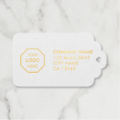 ビジネス差出人住所 |自己モダンプロフェッショナル ギフトタグ (正面 (横))