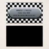 ビジネス市松模様にプロファイルカードのフラグ (正面&裏面)