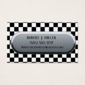 ビジネス市松模様にプロファイルカードのフラグ (正面)