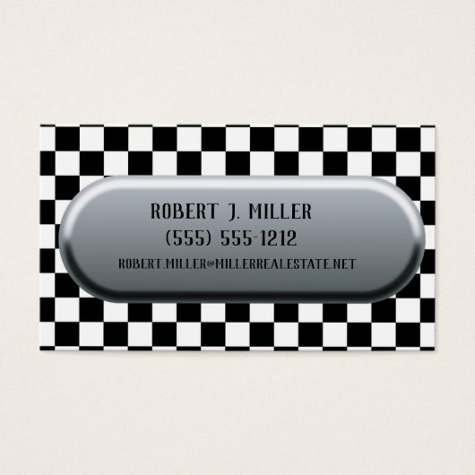 ビジネス市松模様にプロファイルカードのフラグ (正面)