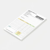 (ビジネス帳票) 売上請求書・受領書 ポストイット (アングル)