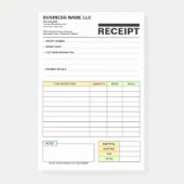 (ビジネス帳票) 売上請求書・受領書 ポストイット (正面)