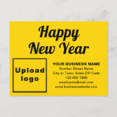 ビジネス年末年始イエローホリディポストカード シーズンポストカード (正面)