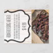 ビジネス広告のカードは我々の国を素朴ブーツ ポストカード (裏面)