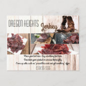 ビジネス広告のカードは我々の国を素朴ブーツ ポストカード (正面)