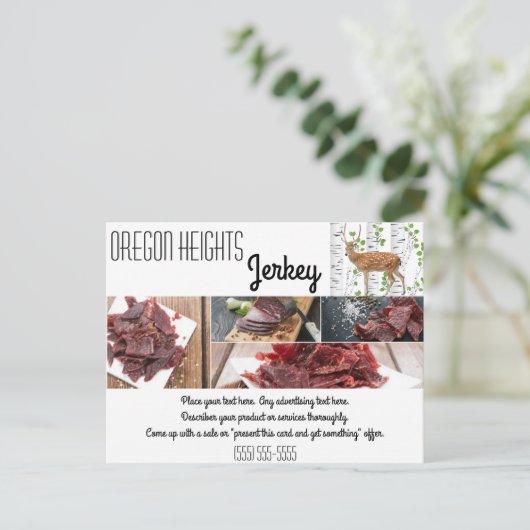 ビジネス広告のカードディアドードバックウッドランド ポストカード (スタンド正面)