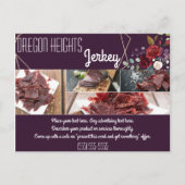 ビジネス広告のカードプラムパープルバラ金ゴールド ポストカード (正面)