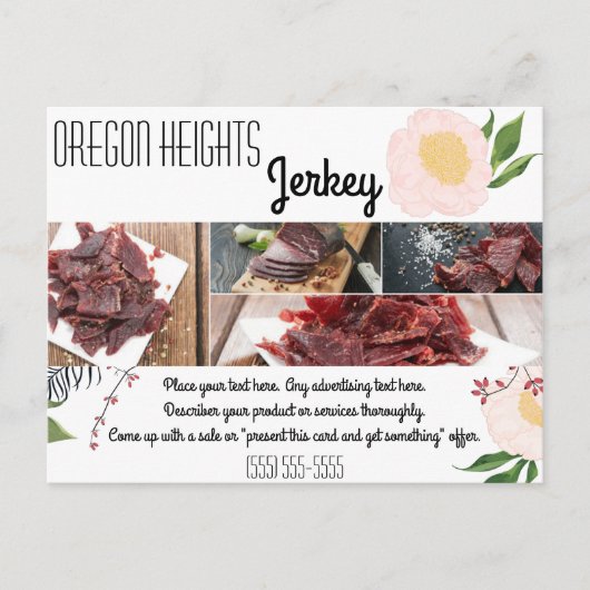 ビジネス広告のカードベビーピンクコスモスWhi ポストカード (正面)