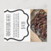 ビジネス広告のカードラベンダーハイビスカスon Wh ポストカード (裏面)