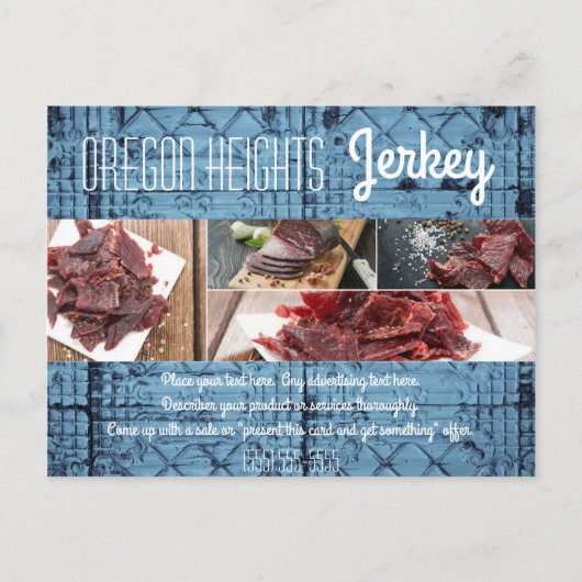 ビジネス広告のカー素朴ドTINパネル天井 ポストカード (正面)