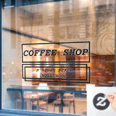 ビジネス広告のパーソナライズされた宣伝 ウィンドウサイン (カフェ窓)