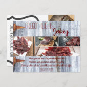 ビジネス広告カード 白塗りウッドバーンドア ポストカード (正面/裏面)