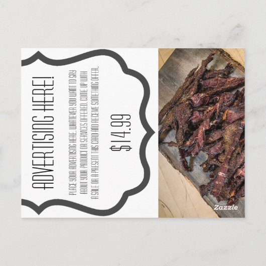 ビジネス広告カード 白塗りウッドバーンドア ポストカード (裏面)