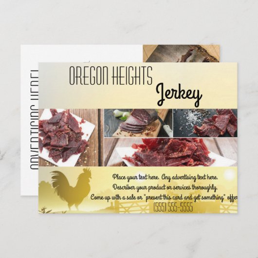 ビジネス広告ズカードサニーモーニングファームクーン ポストカード (正面/裏面)