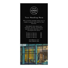 ビジネス広告 | 現代のブラック写真ロゴ ラックカード