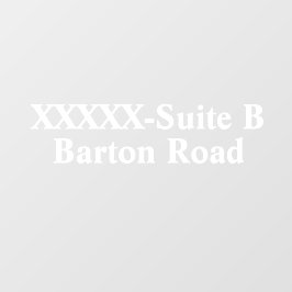 ビジネス店舗の住所をパーソナライズする通り番号 ウィンドウサイン