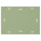 ビジネス後を追ロゴUs Social Media Sage Green テーブルクロス (正面(横))