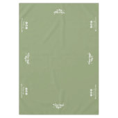 ビジネス後を追ロゴUs Social Media Sage Green テーブルクロス (正面)