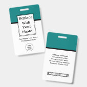 ビジネス従業員の写真バッジとバーコードの予算 バッジ (正面＆裏面)
