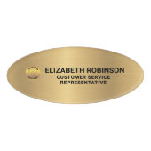 ビジネス従業員の役職のロゴのロカスタムゴ 名札 (正面)