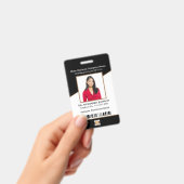 ビジネス従業員バーコードロゴID ID バッジ (手持ち)