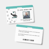 ビジネス従業員フォトド歯科のロゴのカスタム バッジ (正面＆裏面)