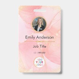 ビジネス従業員用ロゴ付き写真IDバッジ バッジ