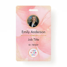 ビジネス従業員用ロゴ付き写真IDバッジ