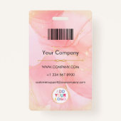 ビジネス従業員用ロゴ付き写真IDバッジ バッジ (裏面)