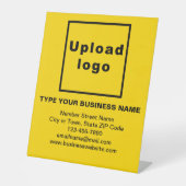 ビジネス情報イエローペデスタルサイン 台座サイン (正面)