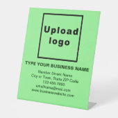 ビジネス情報ライトグリーン台座サイン 台座サイン (正面)